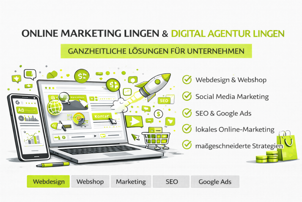 Online Marketing Lingen: Digital Agentur Lingen für Webdesign Lingen, Webshop Lingen, Marketing Lingen, SMM Lingen, SEO Lingen und Google Ads Lingen