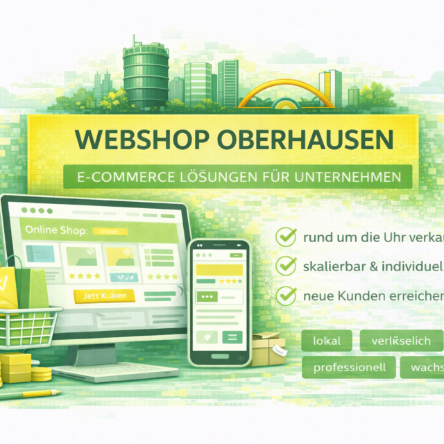 Webshop Oberhausen: Oberhausen Online Shop, Oberhausen E-Commerce Lösungen für Unternehmen, professionell und skalierbar.