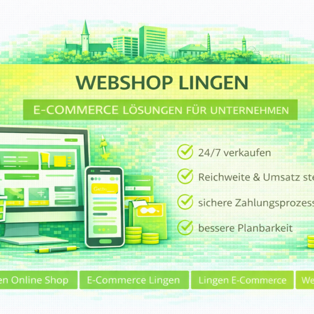 Webshop Lingen: Lingen Online Shop, E-Commerce Lösungen für Unternehmen, professionell und skalierbar, Lingen E-Commerce.