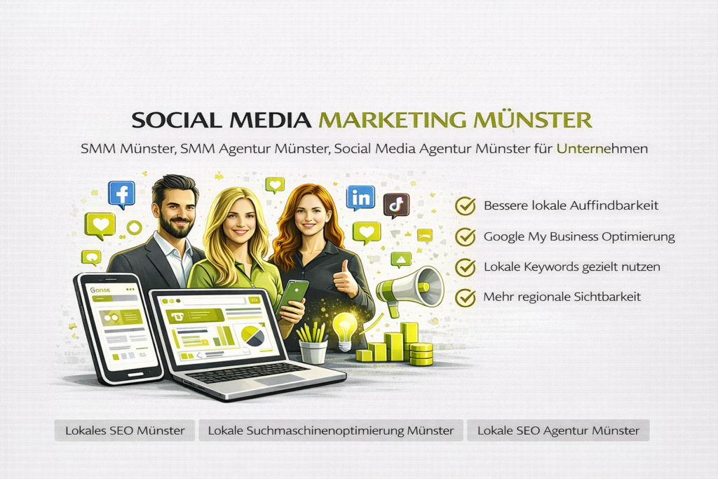 Social Media Marketing Münster: SMM Münster, SMM Agentur Münster, Social Media Agentur Münster für Unternehmen.