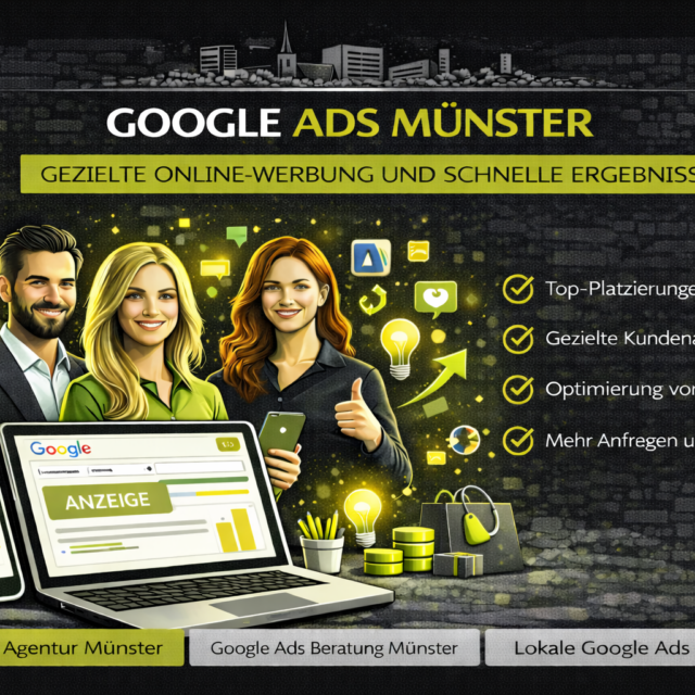 Google Ads Münster: Google Ads Agentur Münster für gezielte Online-Werbung und schnelle Ergebnisse. Münster Online-Werbung.