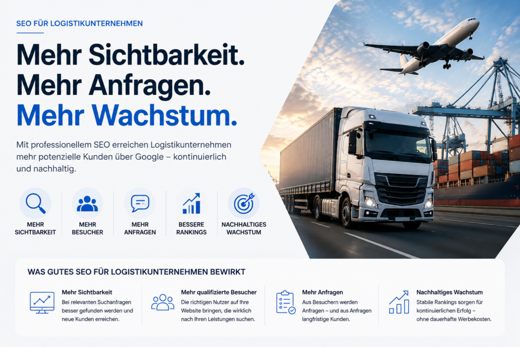 Wie SEO Logistikunternehmen dabei hilft, mehr Sichtbarkeit bei Google zu erreichen und langfristig neue Kunden zu gewinnen. SEO für Logistikunternehmen. - Brand Born Website SEO SMM Digital Marketing Wie SEO Logistikunternehmen dabei hilft, mehr Sichtbarkeit bei Google zu erreichen und langfristig neue Kunden zu gewinnen. SEO für Logistikunternehmen.