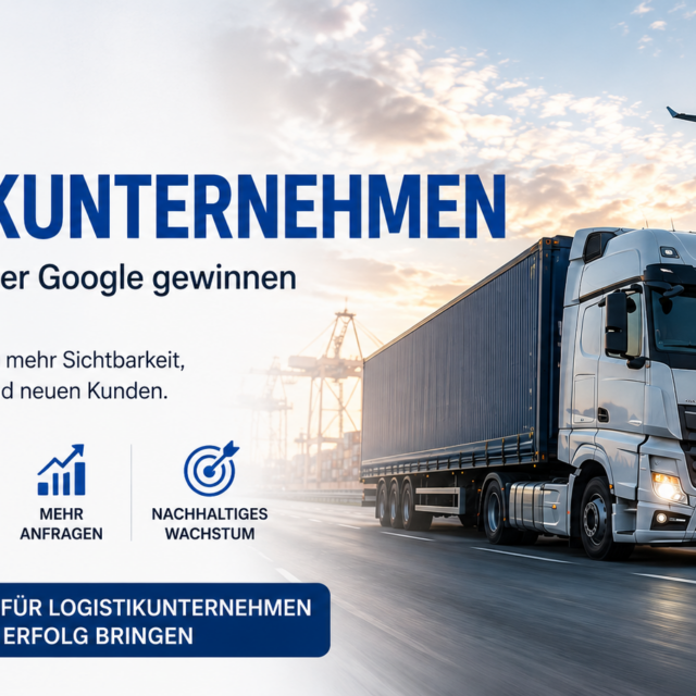 Wie SEO Logistikunternehmen dabei hilft, mehr Sichtbarkeit bei Google zu erreichen und langfristig neue Kunden zu gewinnen. SEO für Logistikunternehmen.