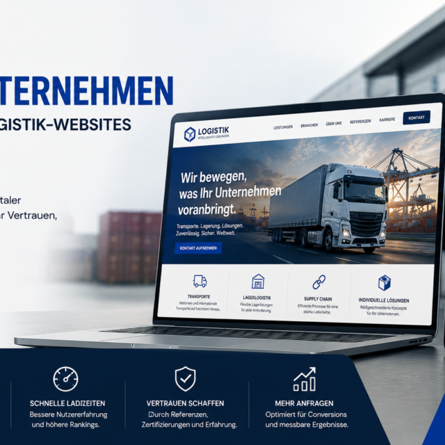Professionelles Webdesign Logistikunternehmen. Webseite für Logistikunternehmen, Website für Logistikunternehmen, Moderne Logistik Website, Responsive Webdesign Logistik, SEO Logistikunternehmen