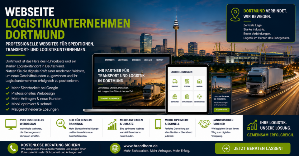 Webseite Logistikunternehmen Dortmund Webdesign, Webdesign Logistikunternehmen Dortmund, Website für Spedition Dortmund, SEO Logistikunternehmen Dortmund - Brand Born Website SEO SMM Digital Marketing Webseite Logistikunternehmen Dortmund Webdesign, Webdesign Logistikunternehmen Dortmund, Website für Spedition Dortmund, SEO Logistikunternehmen Dortmund