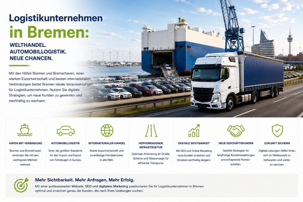 Logistikunternehmen Bremen, Spedition Bremen, Logistik Bremen, Transportunternehmen Bremen, SEO Logistikunternehmen