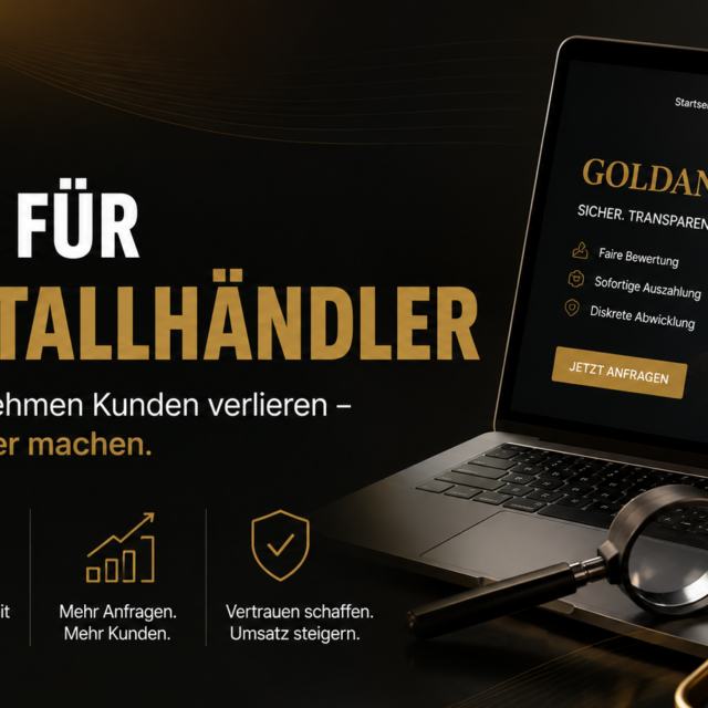 Website für Edelmetallhändler: Erfahren Sie, warum viele Goldankauf Website, Website für Goldankauf und Webdesign für Edelmetallhandel lokale Sichtbarkeit