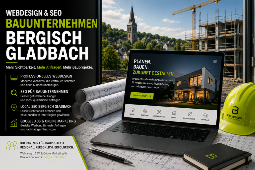 Webdesign Bauunternehmen Bergisch Gladbach, SEO Bauunternehmen Bergisch Gladbach, Website Bauunternehmen Bergisch Gladbach, Baumesse Bergisch Gladbach