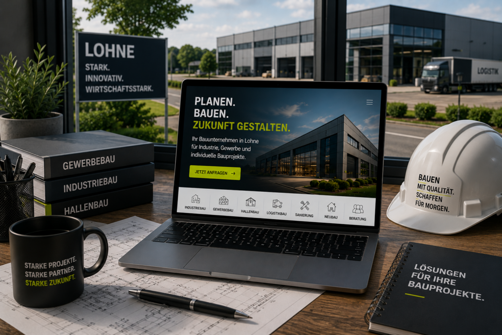 Webdesign Bauunternehmen Lohne, SEO Bauunternehmen Lohne, Website Bauunternehmen Lohne, Local SEO Bauunternehmen, Bauunternehmen Kunden gewinnen
