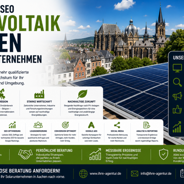 Webdesign Photovoltaik Aachen SEO Solarunternehmen. SEO Photovoltaik Aachen, Webseite Photovoltaik Aachen, Homepage Solarunternehmen Aachen, SMM Photovoltaik Aachen