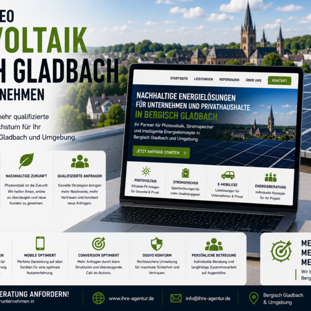 Webdesign Photovoltaik Bergisch Gladbach SEO Solarunternehmen. SEO Photovoltaik Bergisch Gladbach Webseite Photovoltaik Bergisch Gladbach