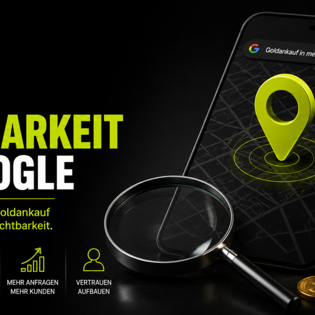 Google Sichtbarkeit Edelmetallhandel verbessern: Erfahren Sie, wie Goldankauf-Unternehmen durch SEO, lokale Sichtbarkeit und Google mehr Kunden gewinnen.
