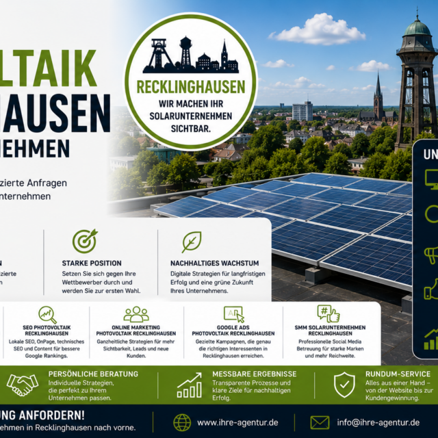 Webdesign Photovoltaik Recklinghausen, SEO Solarunternehmen Recklinghausen. SEO Photovoltaik Recklinghausen, Webseite Photovoltaik Recklinghausen