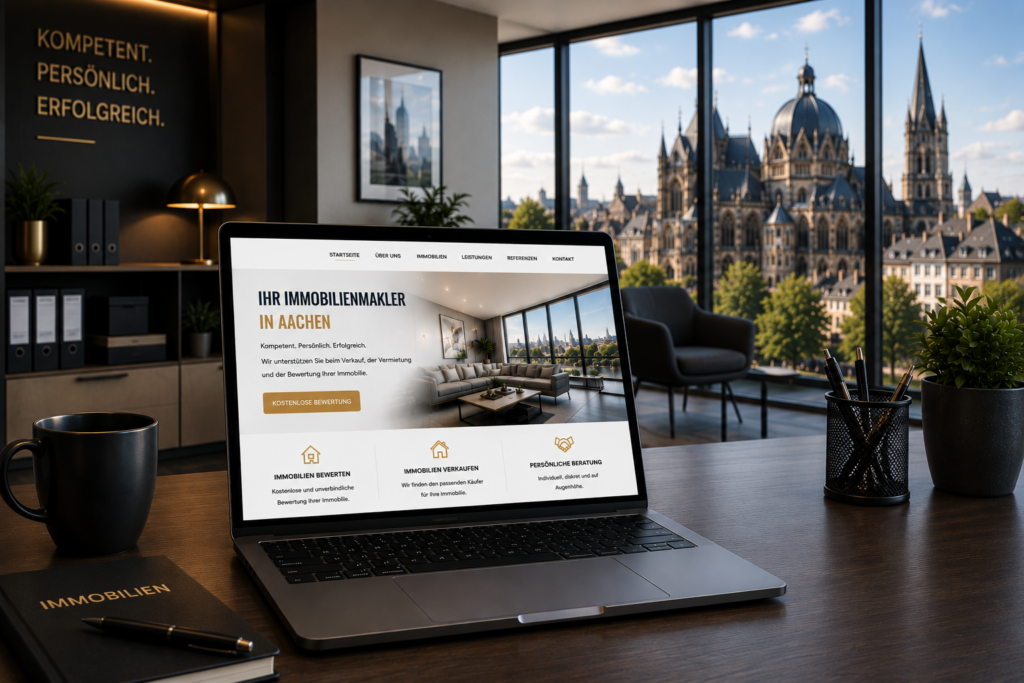 Webdesign Immobilienmakler Aachen, SEO Immobilienmakler Aachen, Website Immobilienmakler Aachen, Immobilienmakler Homepage Aachen