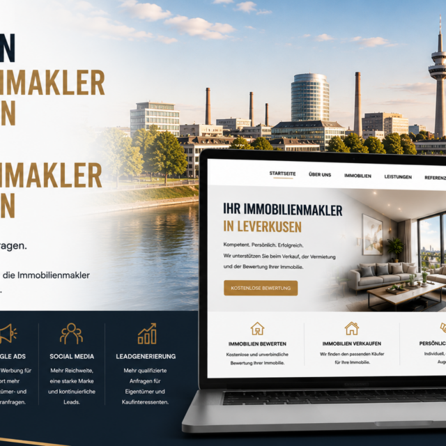 Webdesign Immobilienmakler Leverkusen, SEO Immobilienmakler Leverkusen, Website Immobilienmakler Leverkusen, Immobilienmakler Homepage Leverkusen