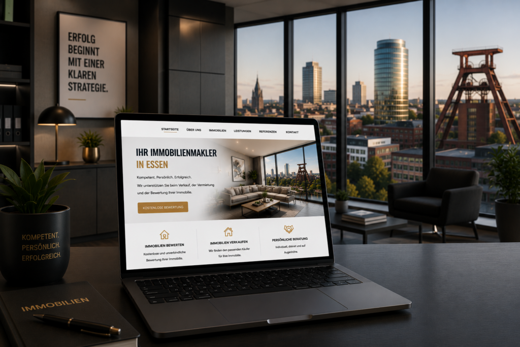 Webdesign Immobilienmakler Essen, SEO Immobilienmakler Essen, Website Immobilienmakler Essen, Immobilienmakler Website Essen, Immobilienmakler Homepage Essen