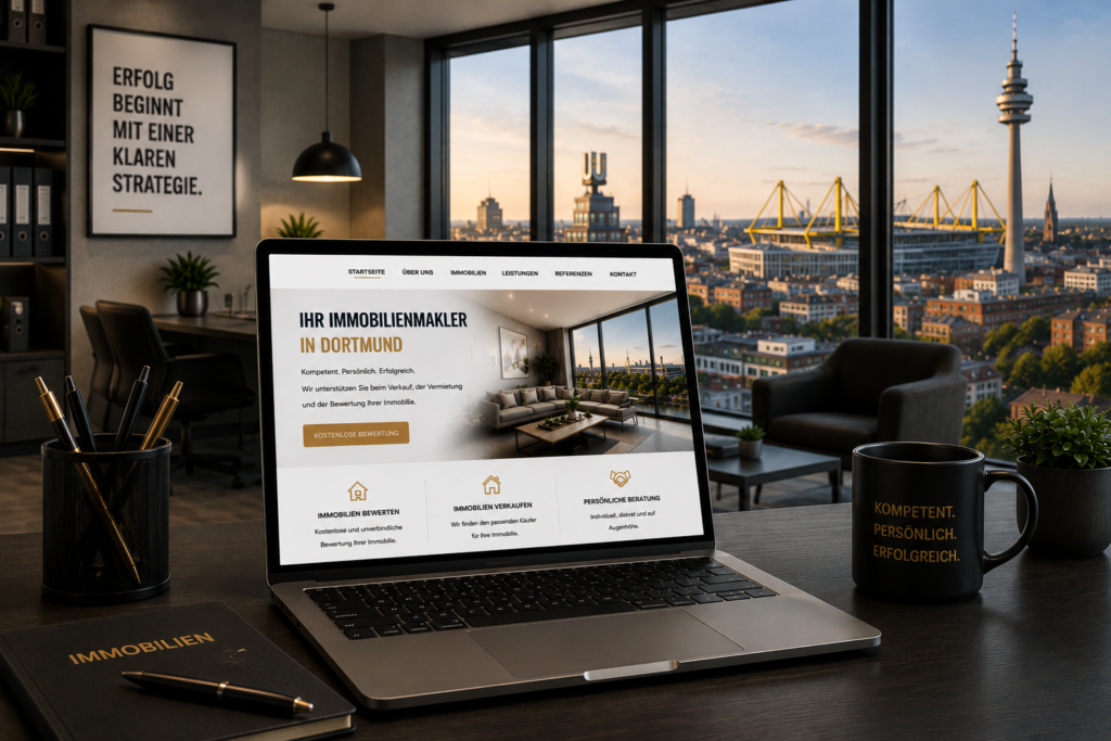 Webdesign Immobilienmakler Dortmund, SEO Immobilienmakler Dortmund, Website Immobilienmakler Dortmund, Immobilienmakler Homepage Dortmund