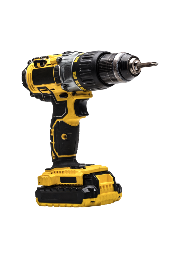 4 - Brand Born Website SEO SMM Digital Marketing Cordless power drill with yellow and black body and a drill bit in the chuck
