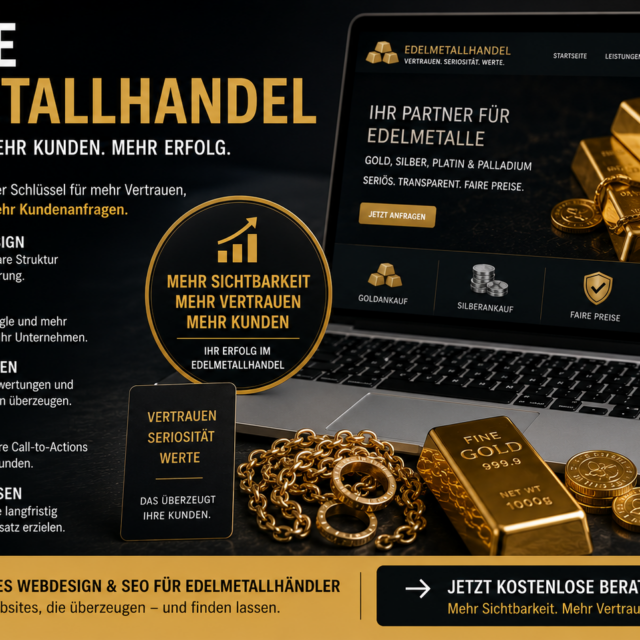 Website Edelmetallhandel, Homepage Edelmetallhandel, Webdesign Edelmetallhandel, Website Edelmetallhandel erstellen, SEO Edelmetallhandel