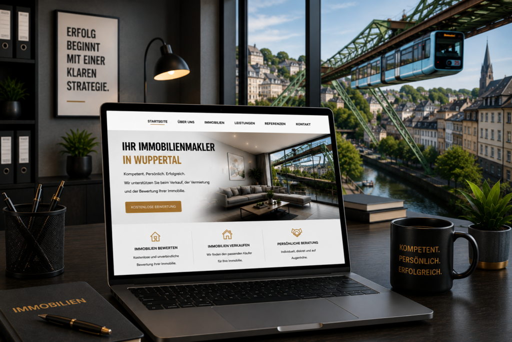 Webdesign Immobilienmakler Wuppertal, SEO Immobilienmakler Wuppertal, Website Immobilienmakler Wuppertal, Immobilienmakler Homepage Wuppertal