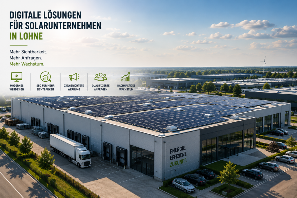 Webdesign Photovoltaik Lohne und SEO Solarunternehmen Lohne67. SEO Photovoltaik Lohne, Webseite Photovoltaik Lohne, Homepage Solarunternehmen Lohne, SMM Photovoltaik Lohne, SMM Solarunternehmen Lohne