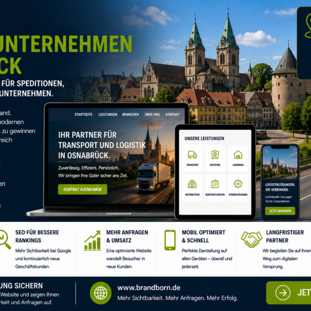 Webseite Logistikunternehmen Osnabrück Webdesign, Webdesign Logistikunternehmen Osnabrück, Website für Spedition Osnabrück, SEO Logistikunternehmen Osnabrück