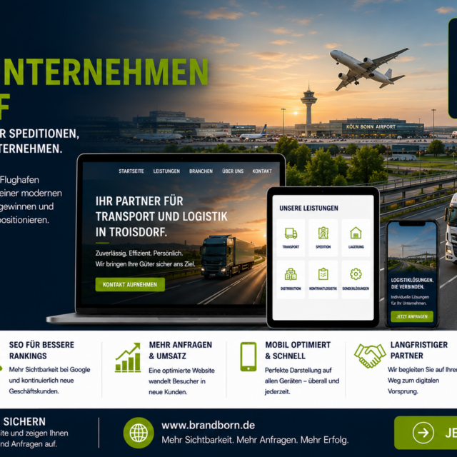 Webseite Logistikunternehmen Troisdorf Webdesign, Webdesign Logistikunternehmen Troisdorf, Website für Spedition Troisdorf, SEO Logistikunternehmen Troisdorf
