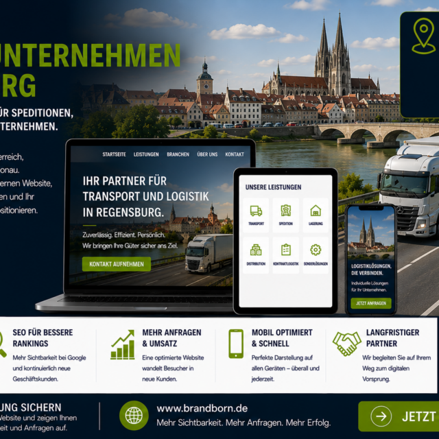 Webseite Logistikunternehmen Regensburg Webdesign, Webdesign Logistikunternehmen Regensburg, Website für Spedition Regensburg, SEO Logistikunternehmen Regensburg