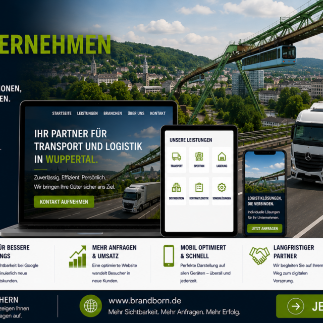 Webseite Logistikunternehmen Wuppertal, Webdesign Logistikunternehmen Wuppertal, Website für Spedition Wuppertal, SEO Logistikunternehmen Wuppertal