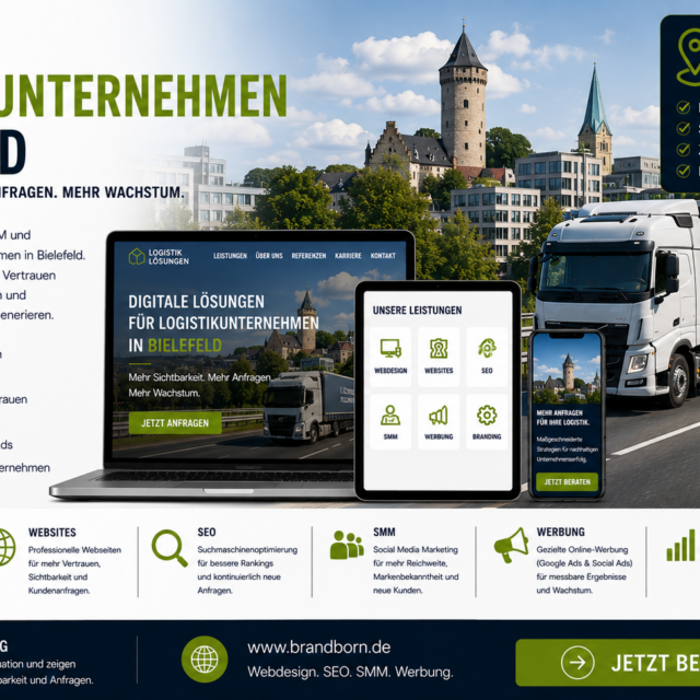 Webdesign Logistikunternehmen Bielefeld, Webseite Logistikunternehmen Bielefeld, SEO Logistikunternehmen Bielefeld, SMM Logistikunternehmen Bielefeld, Werbung Logistikunternehmen Bielefeld