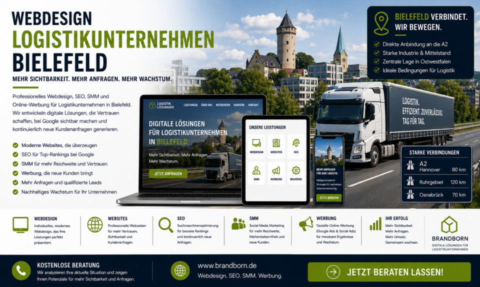 Webdesign Logistikunternehmen Bielefeld, Webseite Logistikunternehmen Bielefeld, SEO Logistikunternehmen Bielefeld, SMM Logistikunternehmen Bielefeld, Werbung Logistikunternehmen Bielefeld - Brand Born Website SEO SMM Digital Marketing Webdesign Logistikunternehmen Bielefeld, Webseite Logistikunternehmen Bielefeld, SEO Logistikunternehmen Bielefeld, SMM Logistikunternehmen Bielefeld, Werbung Logistikunternehmen Bielefeld