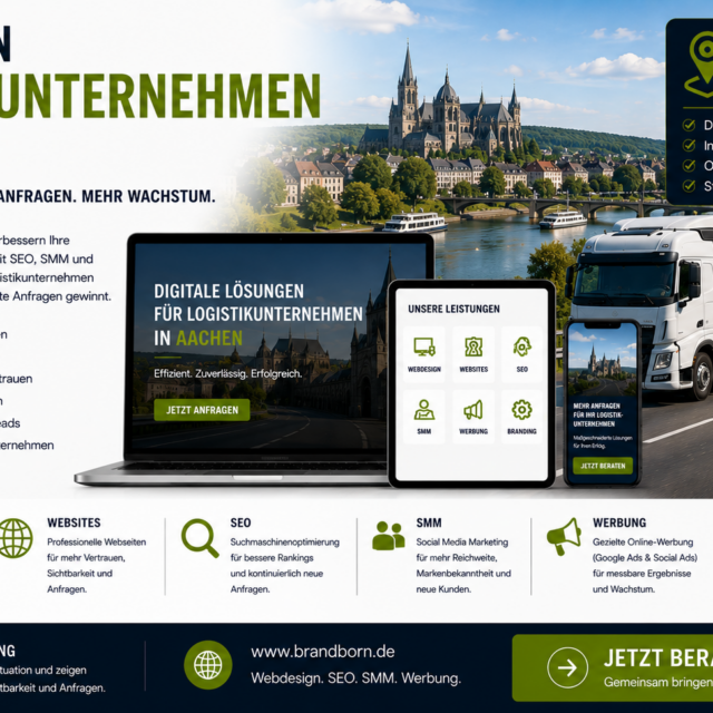 Webdesign Logistikunternehmen Aachen, Webseite Logistikunternehmen Aachen, SEO Logistikunternehmen Aachen, SMM Logistikunternehmen Aachen