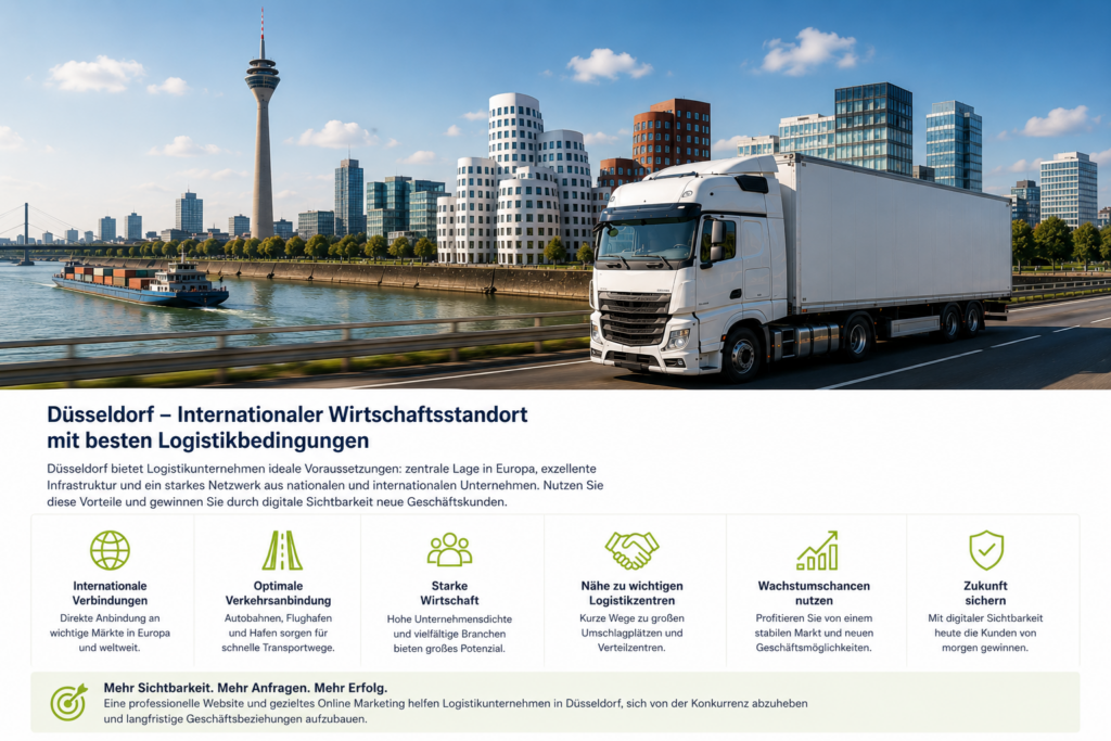 Logistikunternehmen Düsseldorf, Spedition Düsseldorf, Logistik Düsseldorf, Transportunternehmen Düsseldorf, SEO Logistikunternehmen