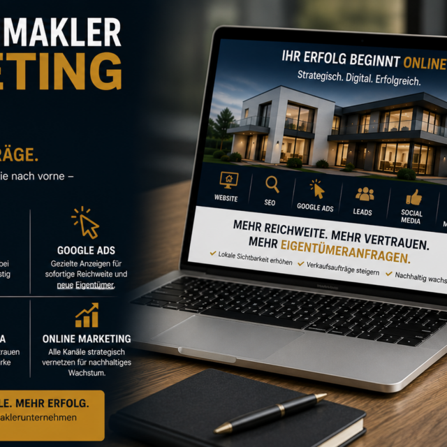 Immobilienmakler Marketing: SEO für Immobilienmakler, Google Ads für Immobilienmakler, SMM für Immobilienmakler, Website für Immobilienmakler
