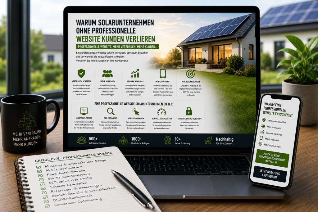Professionelle Website Solarunternehmen | Website Solarunternehmen