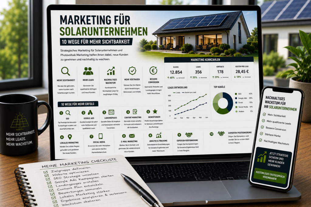 Marketing für Solarunternehmen | Photovoltaik Marketing