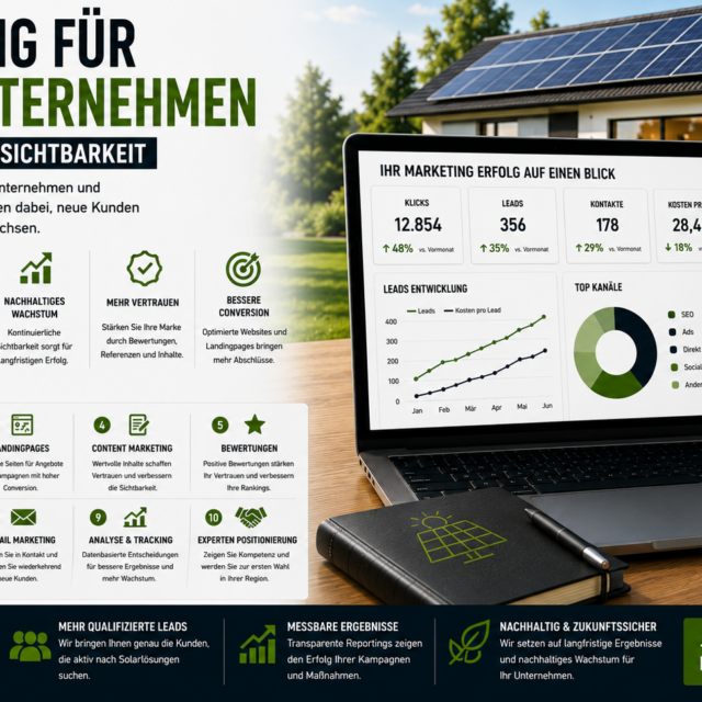 Marketing für Solarunternehmen | Photovoltaik Marketing