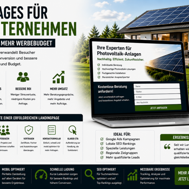 Landingpages Solarunternehmen
