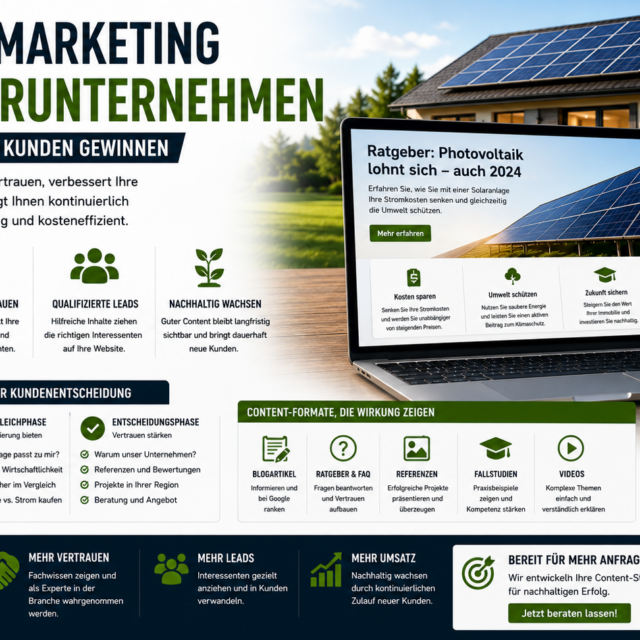 Content Marketing Solarunternehmen Mehr Kunden gewinnen