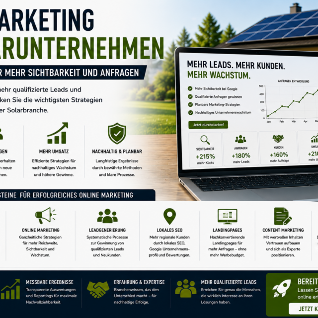 Online Marketing für Solarunternehmen: Websites & SEO