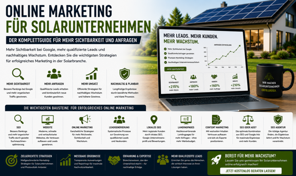 Online Marketing für Solarunternehmen: Websites & SEO - Brand Born Website SEO SMM Digital Marketing Online Marketing für Solarunternehmen: Websites & SEO