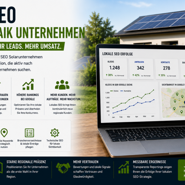 Lokales SEO Photovoltaik | Lokales SEO Solarunternehmen