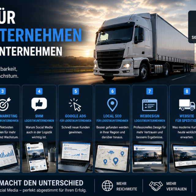 Webseite für Logistikunternehmen, SEO Logistikunternehmen, Webdesign Logistikunternehmen, Website für Spedition, SEO für Speditionen