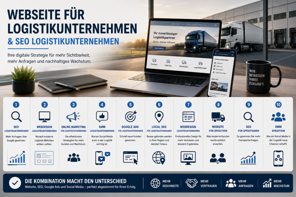 Webseite für Logistikunternehmen, SEO Logistikunternehmen, Webdesign Logistikunternehmen, Website für Spedition, SEO für Speditionen - Brand Born Website SEO SMM Digital Marketing Webseite für Logistikunternehmen, SEO Logistikunternehmen, Webdesign Logistikunternehmen, Website für Spedition, SEO für Speditionen