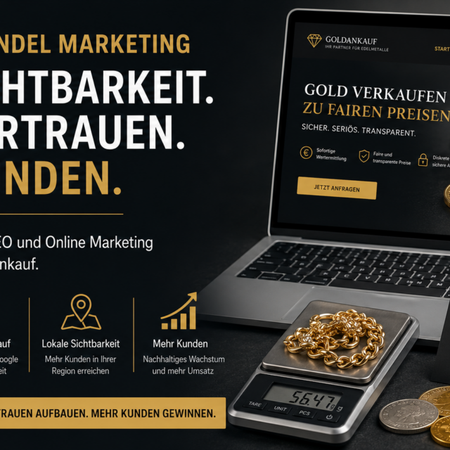 Edelmetallhandel Marketing: Online Marketing Edelmetallhandel, Website für Edelmetallhandel, Website für Goldankauf, SEO Goldankauf, Webdesign Goldankauf.