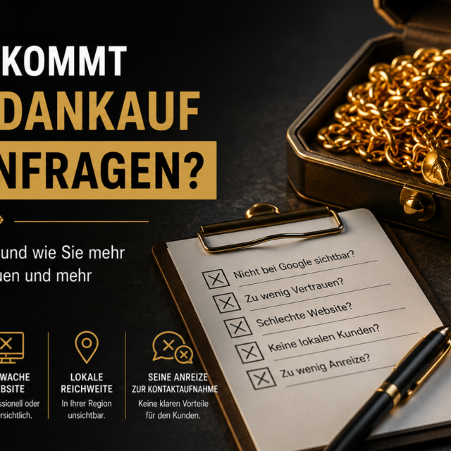Goldankauf keine Anfragen: Goldankauf Kunden gewinnen, SEO Goldankauf, Website Goldankauf, Marketing Goldankauf, Goldankauf Anfragen, Online Marketing Goldankauf