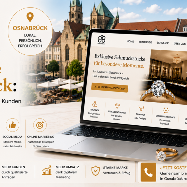 Website für Juweliere Osnabrück, Webdesign für Juweliere Osnabrück, SEO für Juweliere Osnabrück, Google Ads für Juweliere Osnabrück, Social Media für Juweliere Osnabrück und Online Marketing für Juweliere Osnabrück.