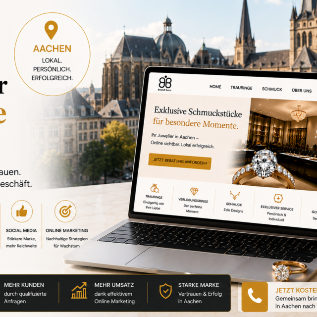 Website für Juweliere Aachen, SEO für Juweliere Aachen, Webdesign für Juweliere Aachen und Google Ads für Juweliere Aachen. Mehr Sichtbarkeit und mehr Kunden.
