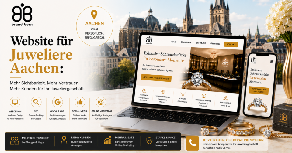 Website für Juweliere Aachen, SEO für Juweliere Aachen, Webdesign für Juweliere Aachen und Google Ads für Juweliere Aachen. Mehr Sichtbarkeit und mehr Kunden. - Brand Born Website SEO SMM Digital Marketing Website für Juweliere Aachen, SEO für Juweliere Aachen, Webdesign für Juweliere Aachen und Google Ads für Juweliere Aachen. Mehr Sichtbarkeit und mehr Kunden.