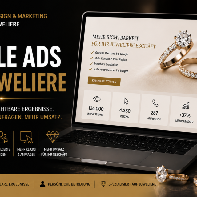 Google Ads für Juweliere, Google Werbung für Juweliere, Juwelier Marketing, Online Marketing für Juweliere und mehr Kunden für Juweliere, Google Ads Agentur für Juweliere